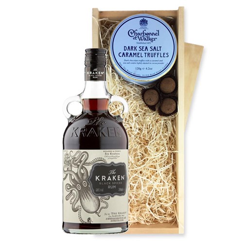 Kraken Black Spiced Rum 70cl And Dark Sea Salt Charbonnel Chocolates Box